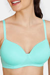 Zivame Padded Non Wired 3/4Th Coverage T-Shirt Bra - Aruba Blue — thumbnail 7